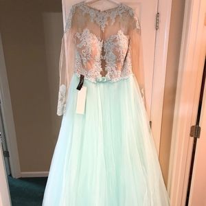 Tarik Ediz 92579 Evening/Prom Mint Dress